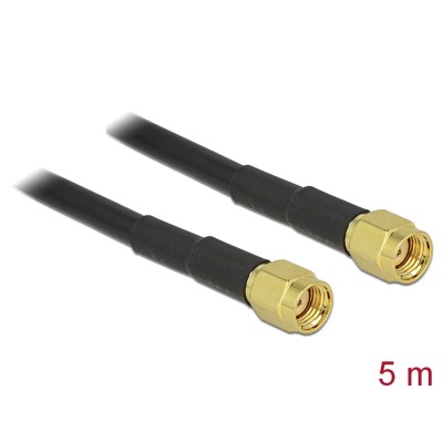 Delock Antenna cable RP-SMA plug  RP-SMA plug LMR195 5 m