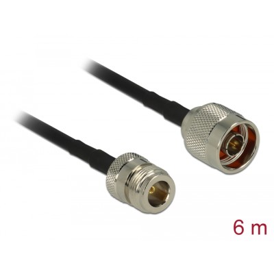 Delock Antenna Cable N plug > N jack LMR195 RF195 6 m low loss