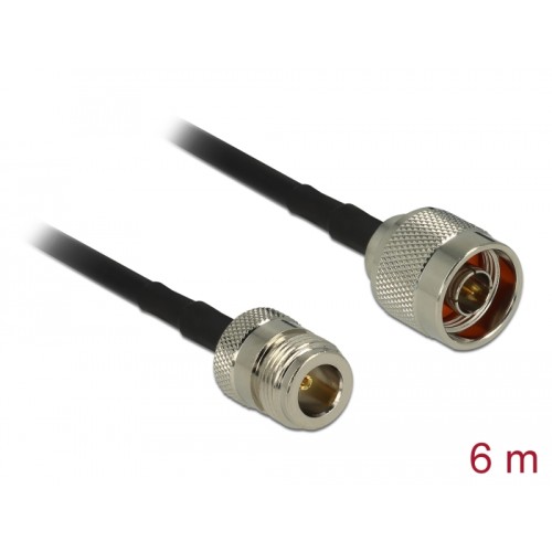 Delock Antenna Cable N plug > N jack LMR195 RF195 6 m low loss