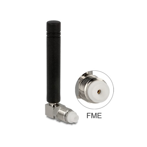 Delock GSM Quadband Antenna FME 2 dBi 90° Omnidirectional Fixed Black