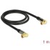 Delock Antenna Cable IEC Plug Angled  IEC Jack Angled RG-6/U 1 m black