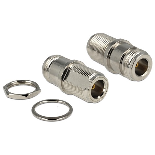 Delock Adapter N jack > N jack bulkhead