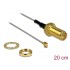 Delock Antenna Cable RP-SMA jack bulkhead to I-PEX Inc., MHF® III plug 0.81 20 cm thread length 10 mm