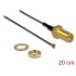 Delock Antenna Cable RP-SMA jack bulkhead to I-PEX Inc., MHF® 4 plug 0.81 20 cm thread length 10 mm