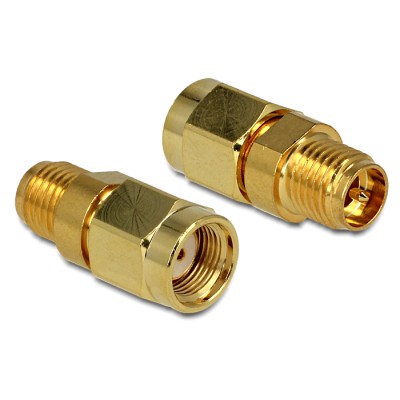 Delock Adapter RP-SMA plug metric thread  RP-SMA jack