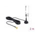 Delock GSM / UMTS Antenna SMA Plug 3 dBi omnidirectional fixed magnetic base black