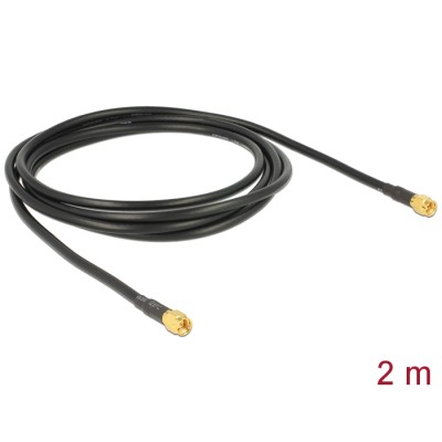Delock Antenna Cable SMA Plug  SMA Plug LMR195 2 m 2