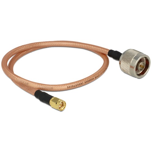 Delock Antenna Cable N Plug  SMA Plug RG-142 400 mm low loss
