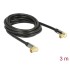 Delock Antenna Cable IEC Plug Angled  IEC Jack Angled RG-6/U 3 m black