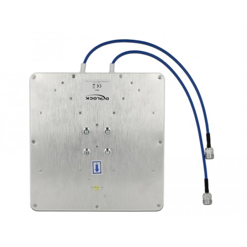 Delock LTE MIMO Antenna 2 x N jack 8 dBi directional with connection cable RG-402 37 cm outdoor beige