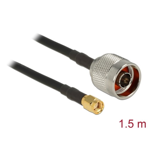 Delock Antenna Cable N plug  RP-SMA plug CFD200/RF200 1.5 m low loss