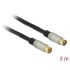 Delock Antenna Cable IEC Plug  IEC Jack RG-6/U quad shield 3 m black Premium