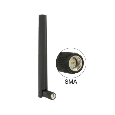 Delock ZigBee Antenna Multi Bluetooth, GSM, LTE, UMTS, WLAN IEEE 802.11 b/g/n SMA 1 ~ 4.3 dBi Omnidirectional Joint Black
