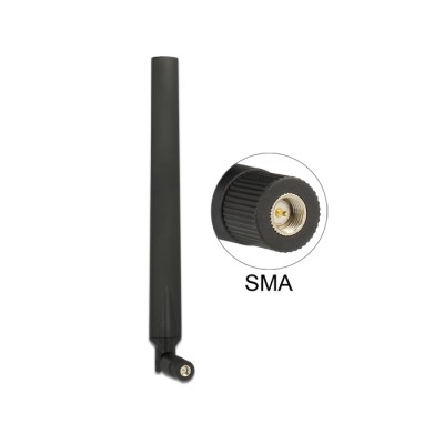Delock LTE Antenna SMA plug 0 - 4 dBi omnidirectional rotatable with tilt joint black