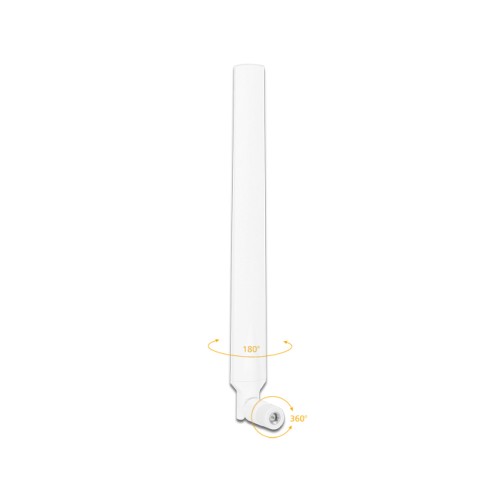 Delock LTE Antenna SMA plug 0 - 4 dBi omnidirectional rotatable with tilt joint white
