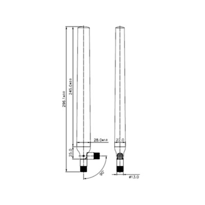 Delock WLAN 802.11 ac/a/h/b/g/n Antenna RP-SMA plug 5.5 - 9 dBi omnidirectional with tilt joint black 2