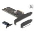 Delock PCI Express x4 Card to 1 x internal NVMe M.2 Key M with heat sink and RGB LED illumination - Low Profile Form Factor