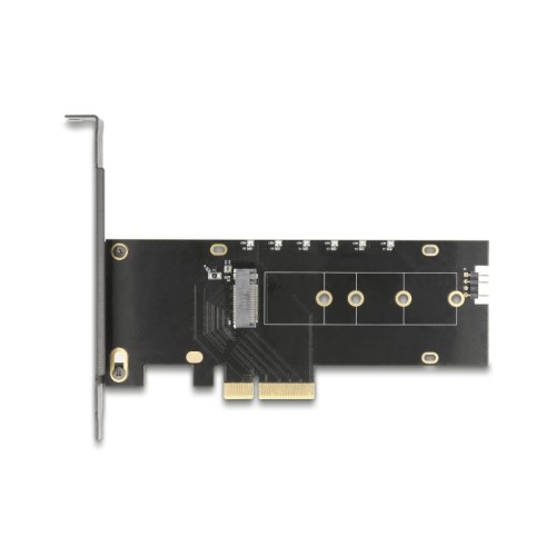 Delock PCI Express x4 Card to 1 x internal NVMe M.2 Key M with heat sink and RGB LED illumination - Low Profile Form Factor