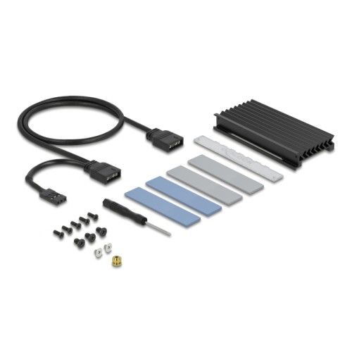 Delock PCI Express x4 Card to 1 x internal NVMe M.2 Key M with heat sink and RGB LED illumination - Low Profile Form Factor
