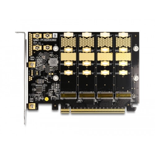 PCI Express x16 Card to 4 x internal NVMe M.2 Key M - Bifurcation