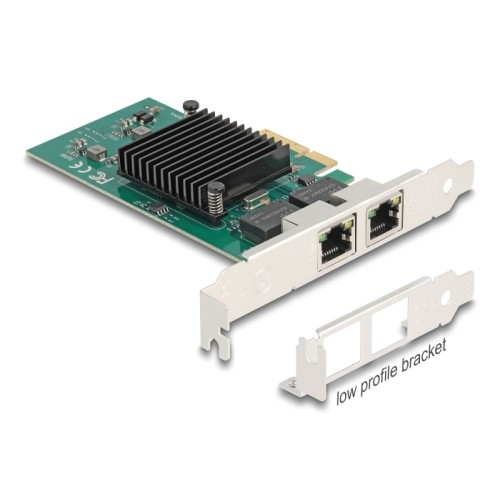 Delock PCI Express x4 Network Card Gigabit LAN 2 x RJ45 i82576