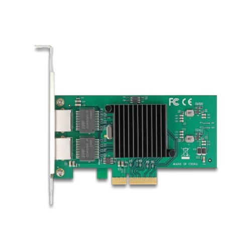 Delock PCI Express x4 Network Card Gigabit LAN 2 x RJ45 i82576