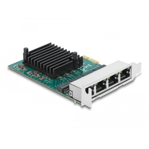 Delock PCI Express x1 Network Card Gigabit LAN 4 x RJ45 RTL8111