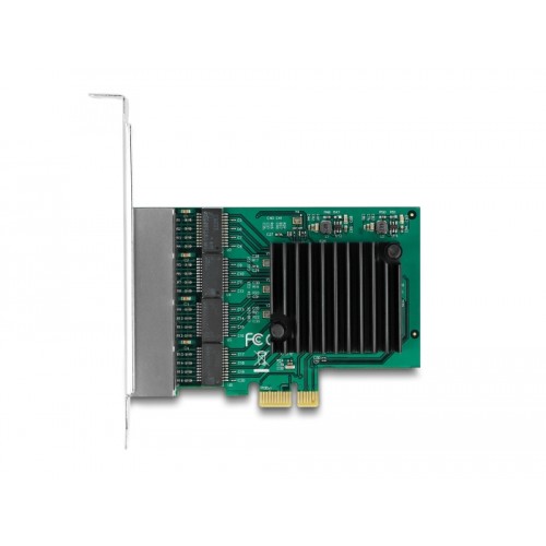 Delock PCI Express x1 Network Card Gigabit LAN 4 x RJ45 RTL8111