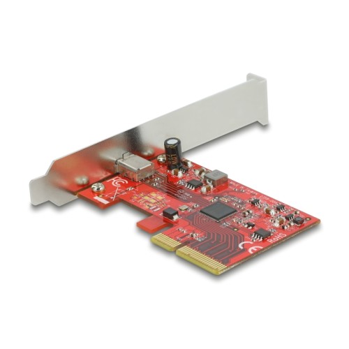 Delock PCI Express x4 Card to 1 x external SuperSpeed USB 20 Gbps (USB 3.2 Gen 2x2) USB Type-C™ female - 3 A