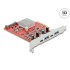 Delock PCI Express x4 Card to SuperSpeed USB 10 Gbps with 2 x USB Type-A and 2 x USB Type-C™ - Dual Channel
