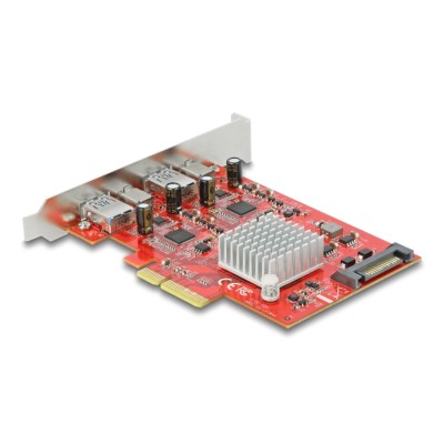 Delock PCI Express x4 Card to SuperSpeed USB 10 Gbps with 2 x USB Type-A and 2 x USB Type-C™ - Dual Channel 2