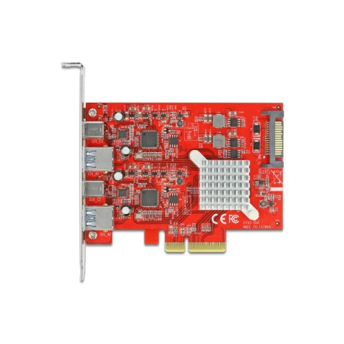 Delock PCI Express x4 Card to SuperSpeed USB 10 Gbps with 2 x USB Type-A and 2 x USB Type-C™ - Dual Channel