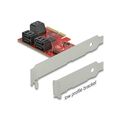 Delock 6 port SATA PCI Express x4 Card - Low Profile Form Factor
