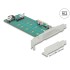 Delock PCI Express x4 Card to 1 x M.2 Key B + 1 x NVMe M.2 Key M - Low Profile Form Factor