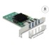 Delock PCI Express x4 Card to 4 x external USB 3.0 Quad Channel - Low Profile Form Factor