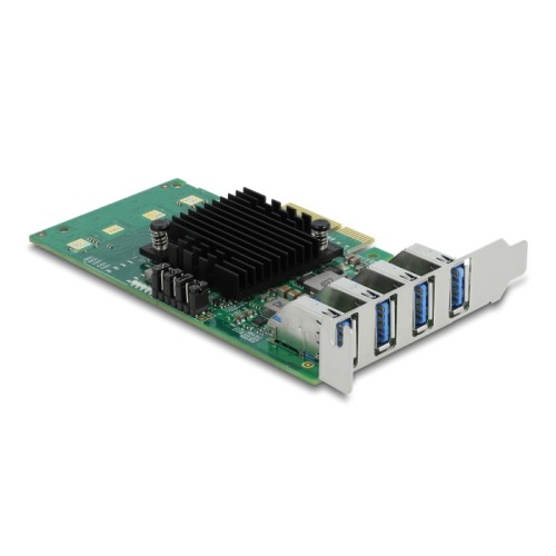 Delock PCI Express x4 Card to 4 x external USB 3.0 Quad Channel - Low Profile Form Factor