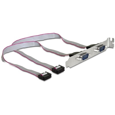 Delock Slotbracket  2x serial Pin layout: 1:1