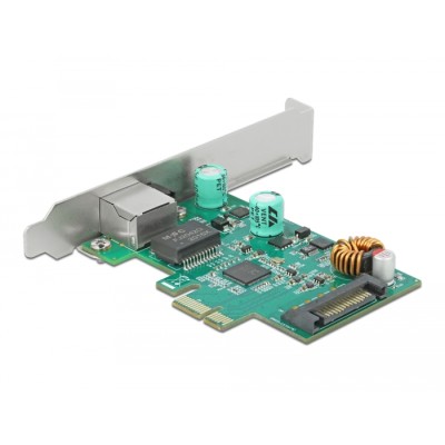 Delock PCI Express x1 Card 1 x RJ45 2.5 Gigabit LAN PoE+ RTL8125 2