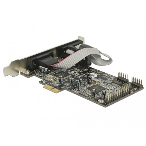 Delock PCI Express Card to 4 x Serial, 1 x Parallel