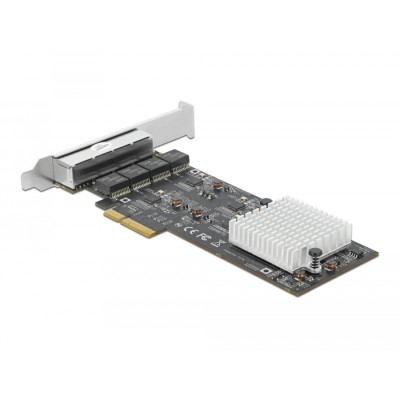 Delock PCI Express x4 Card to 4 x RJ45 2.5 Gigabit LAN RTL8125 2