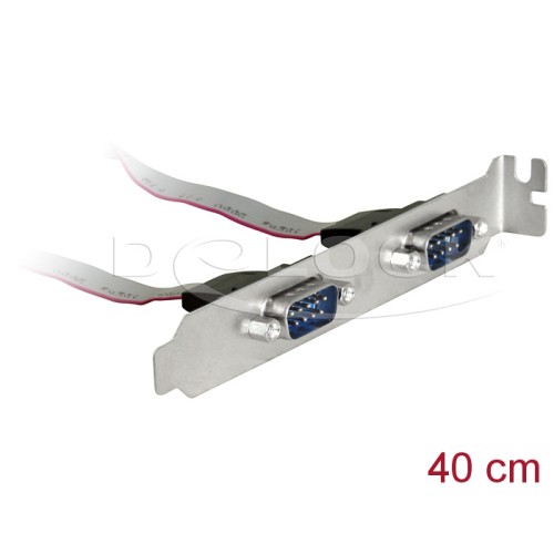 Delock Slot Bracket  2 x Serial Pin layout: 1:1