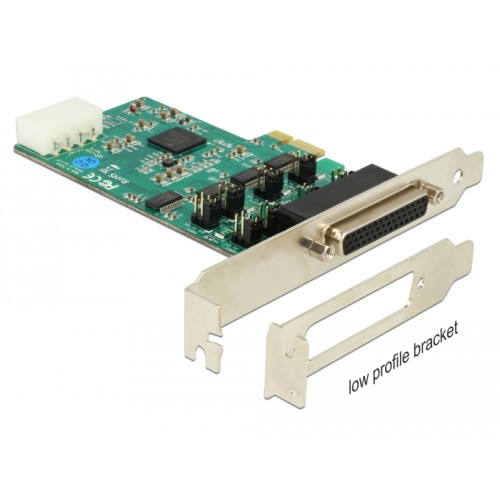 Delock PCI Express Card to 4 x Serial RS-232 High Speed 921K with Voltage supply