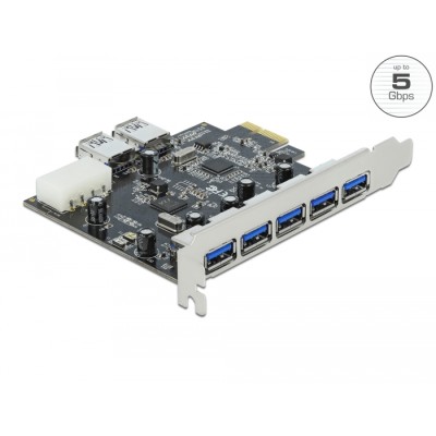 Delock PCI Express Card > 5 x external + 2 x internal USB 3.0