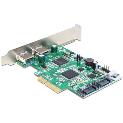 Delock PCI Express Card > 2 x external USB 3.0 + 2 x internal SATA 6 Gb/s 2