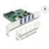 Delock PCI Express x1 Card to 4 x external USB Type-A female SuperSpeed USB 5 Gbps (USB 3.2 Gen 1)