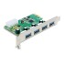 Delock PCI Express x1 Card to 4 x external USB Type-A female SuperSpeed USB 5 Gbps (USB 3.2 Gen 1)