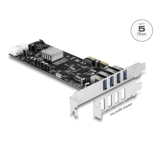 Delock PCI Express x4 Card > 4 x external USB 3.0 Quad Channel