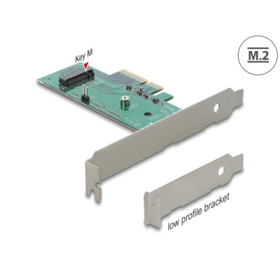 Delock PCI Express x4 Card > 1 x internal NVMe M.2 Key M 80 mm - Low Profile Form Factor