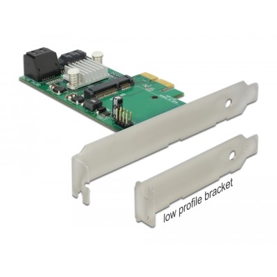 Delock PCI Express Card > Hybrid 3 x internal SATA 6 Gb/s + 1 x internal mSATA