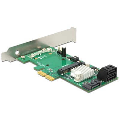 Delock PCI Express Card > Hybrid 3 x internal SATA 6 Gb/s + 1 x internal mSATA 2